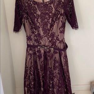 Burgundy lace dress